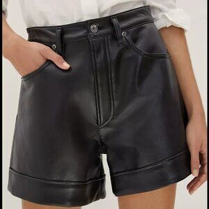 AGOLDE Faux Leather Shorts